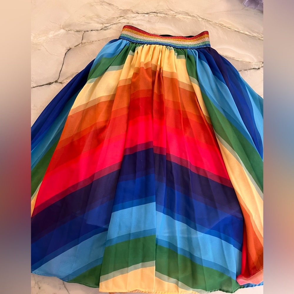 Lola and the Boys size 8 girls rainbow skirt